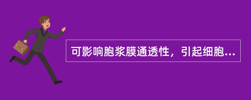 可影响胞浆膜通透性，引起细胞内重要物质外漏的药物是