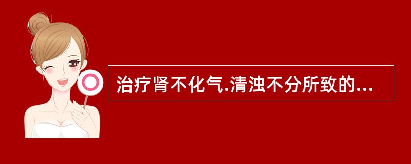 治疗肾不化气.清浊不分所致的白浊.小便频数的是