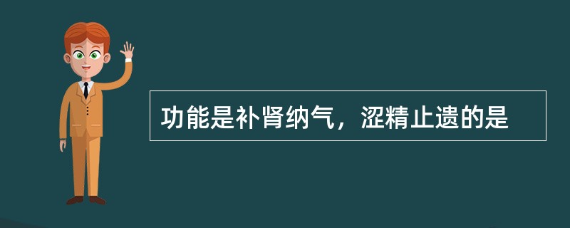 功能是补肾纳气，涩精止遗的是