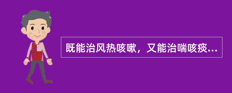 既能治风热咳嗽，又能治喘咳痰稠的药物是