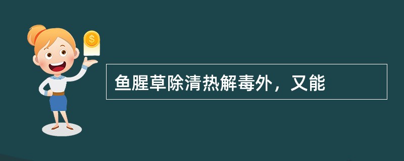 鱼腥草除清热解毒外，又能