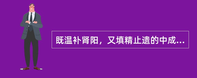 既温补肾阳，又填精止遗的中成药是