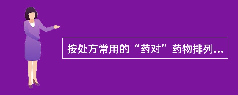 按处方常用的“药对”药物排列，可同放于一个斗中的是（　）。