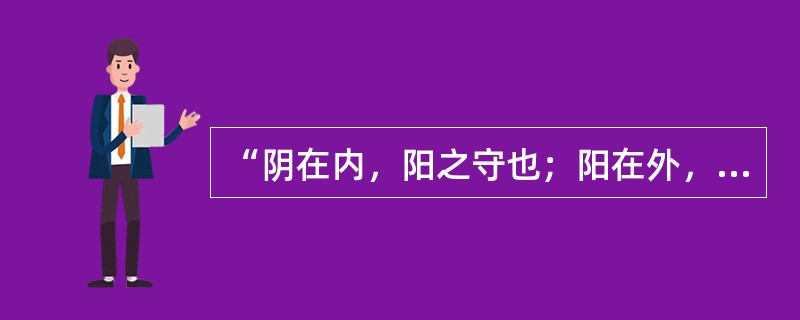 “阴在内，阳之守也；阳在外，阴之使也”体现的是阴阳的哪种关系