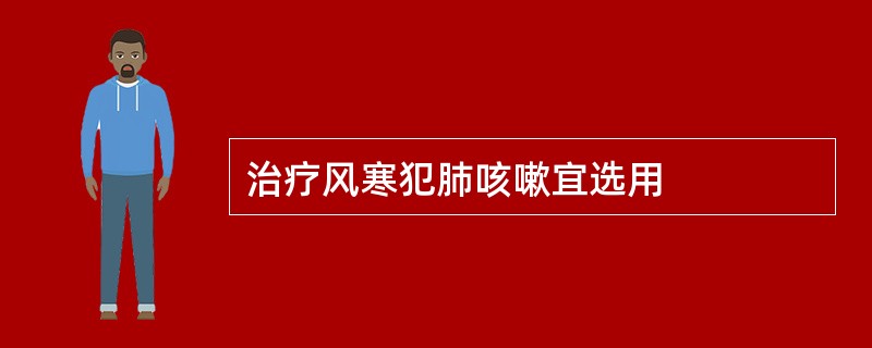 治疗风寒犯肺咳嗽宜选用