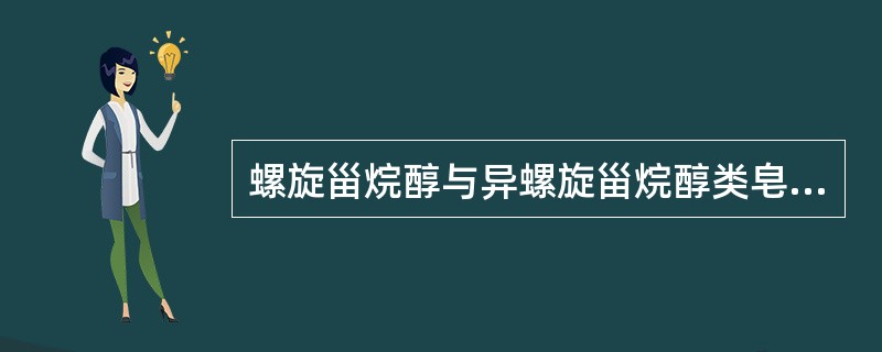 螺旋甾烷醇与异螺旋甾烷醇类皂苷元的结构特征是