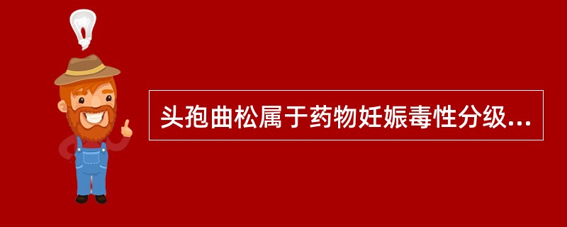 头孢曲松属于药物妊娠毒性分级（　　）。