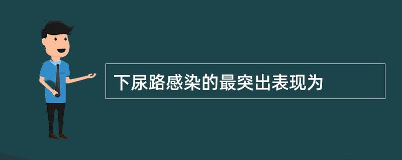 下尿路感染的最突出表现为