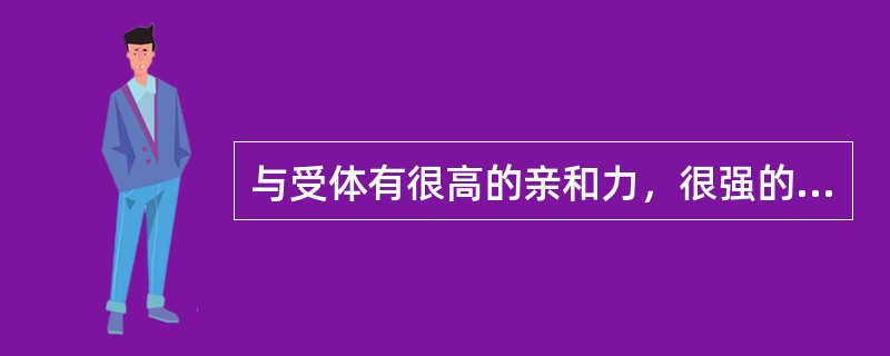 与受体有很高的亲和力，很强的内在活性的是