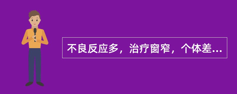 不良反应多，治疗窗窄，个体差异大，与很多药物存在不良相互作用，已降为二线用药的平喘药物是（　）。