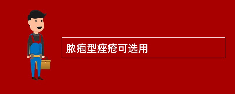 脓疱型痤疮可选用