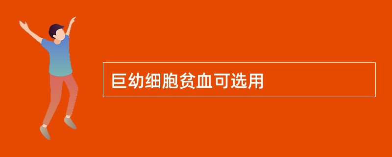 巨幼细胞贫血可选用