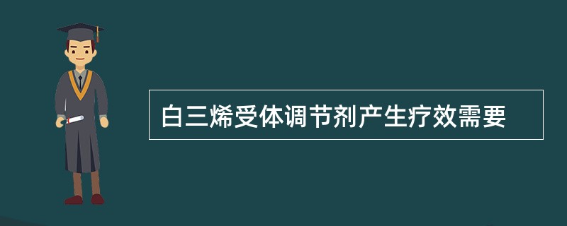 白三烯受体调节剂产生疗效需要