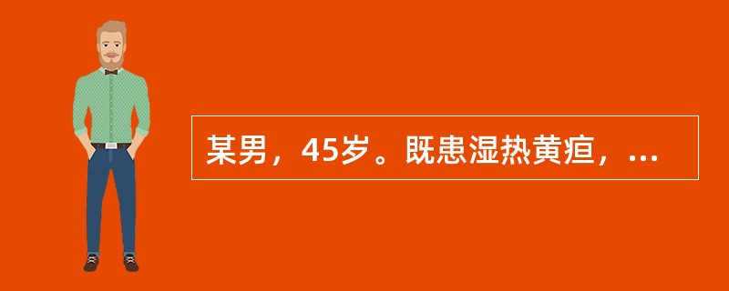 某男，45岁。既患湿热黄疸，又患风湿痹痛，舌红苔黄。宜选用的药是（　）。