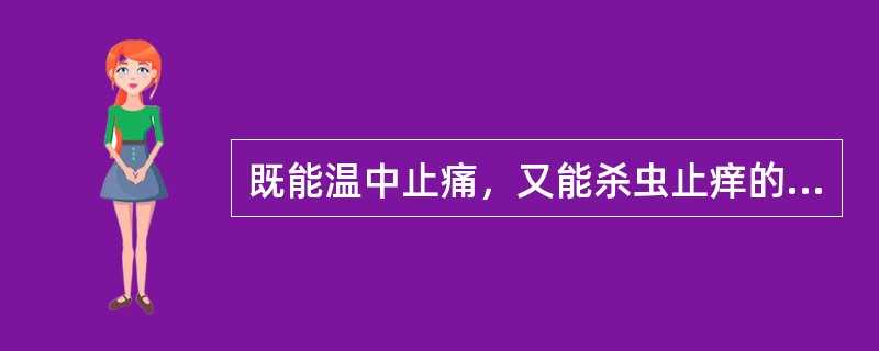 既能温中止痛，又能杀虫止痒的药物是