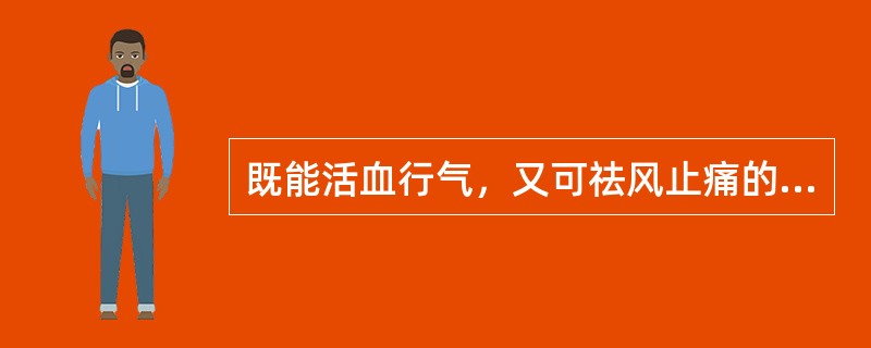 既能活血行气，又可祛风止痛的药物是