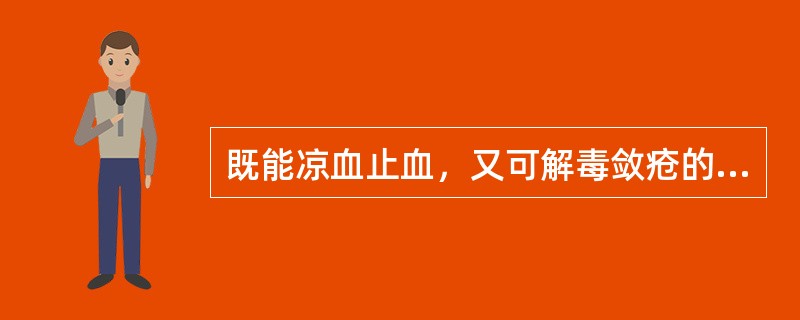 既能凉血止血，又可解毒敛疮的药物是