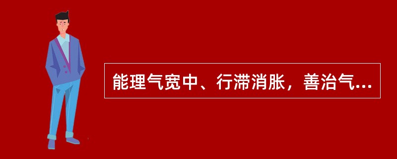 能理气宽中、行滞消胀，善治气滞胸闷的药物是