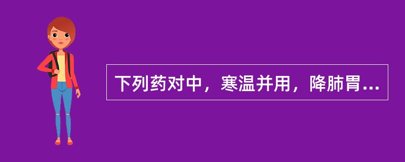 下列药对中，寒温并用，降肺胃之逆气力强，治气逆呕恶、喘息为宜，此药对为