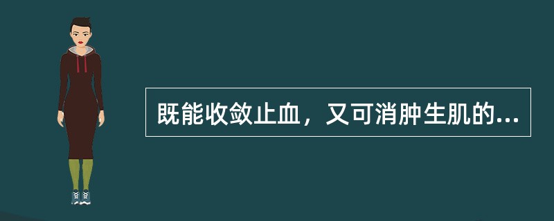 既能收敛止血，又可消肿生肌的药物是