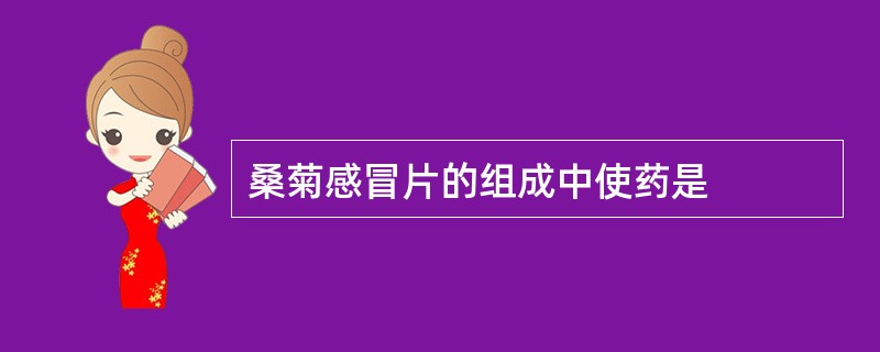 桑菊感冒片的组成中使药是