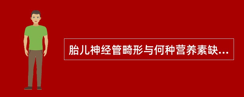 胎儿神经管畸形与何种营养素缺少有关？（　　）