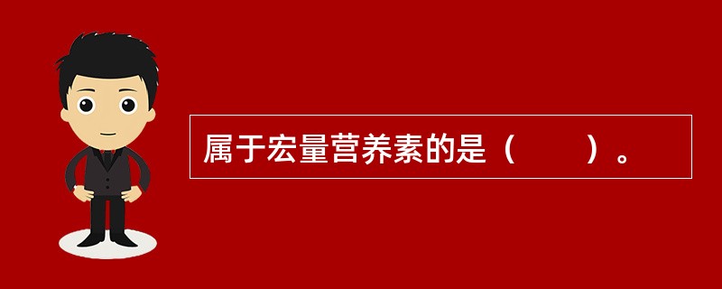 属于宏量营养素的是（　　）。