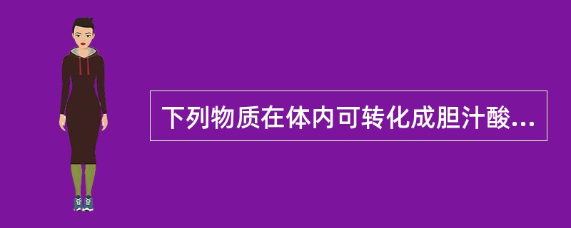 下列物质在体内可转化成胆汁酸的是（　　）。