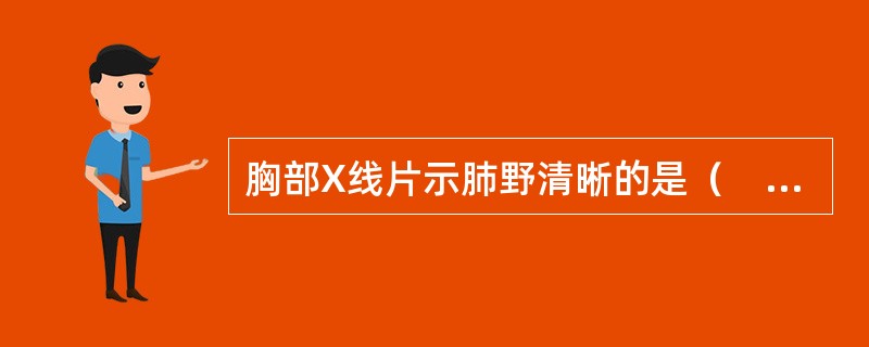 胸部X线片示肺野清晰的是（　　）。