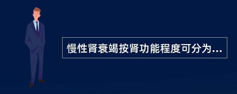 慢性肾衰竭按肾功能程度可分为（　　）。