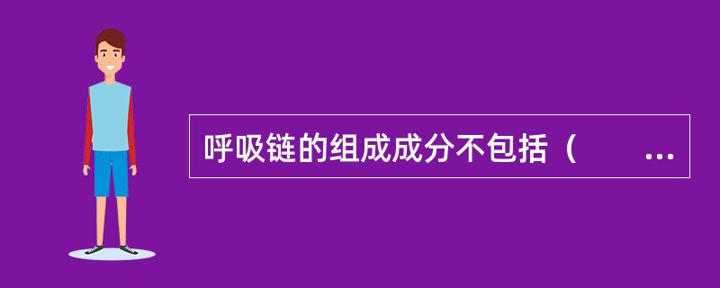 呼吸链的组成成分不包括（　　）。