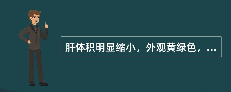 肝体积明显缩小，外观黄绿色，表面呈结节状，光镜下见肝细胞大片坏死，同时可见肝细胞再生结节，明显淤胆，大量炎症细胞浸润，结节间纤维组织及小胆管明显增生，根据上述病变应诊断为（　　）。