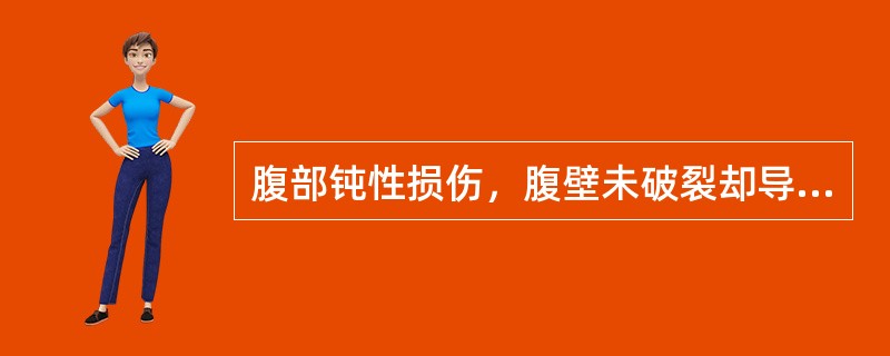 腹部钝性损伤，腹壁未破裂却导致腹内下列某一脏器破裂时，出现腹膜炎症状最晚的是（　　）。