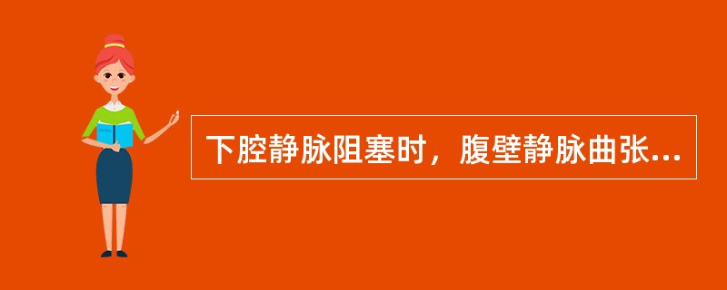 下腔静脉阻塞时，腹壁静脉曲张的血流方向为（　　）。