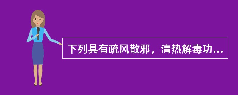 下列具有疏风散邪，清热解毒功用的方剂是（　　）。