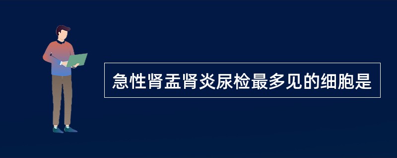 急性肾盂肾炎尿检最多见的细胞是