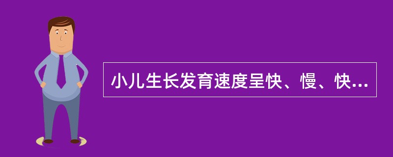 小儿生长发育速度呈快、慢、快的是（　　）。