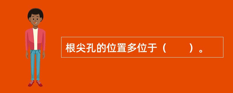 根尖孔的位置多位于（　　）。