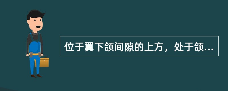 位于翼下颌间隙的上方，处于颌面部诸间隙中央的间隙是（　　）。