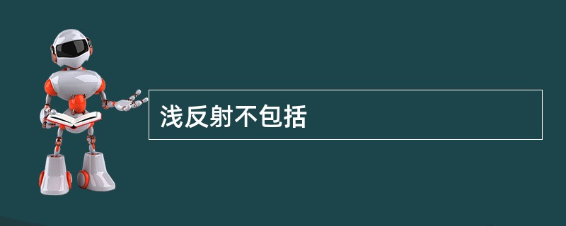 浅反射不包括