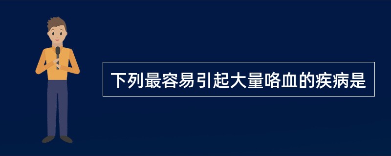 下列最容易引起大量咯血的疾病是