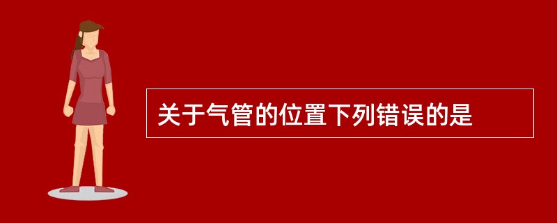 关于气管的位置下列错误的是