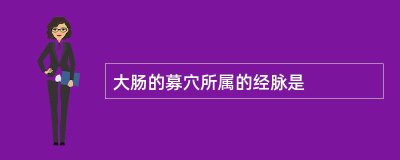 大肠的募穴所属的经脉是