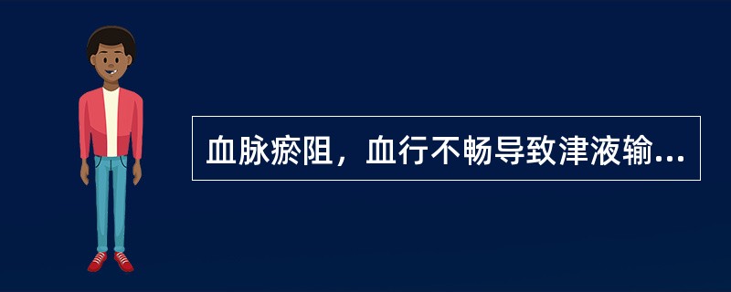 血脉瘀阻，血行不畅导致津液输布障碍而水液停聚的病理变化称为