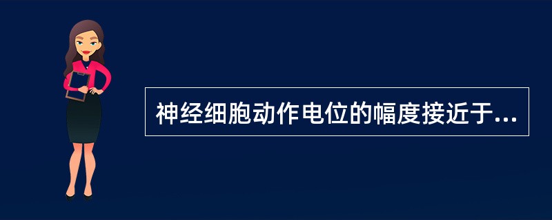 神经细胞动作电位的幅度接近于（　　）。