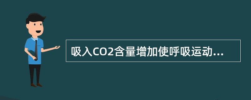 吸入CO2含量增加使呼吸运动加深、加快的主要机制是