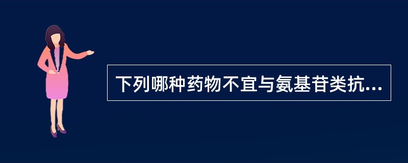 下列哪种药物不宜与氨基苷类抗生素合用？（　　）