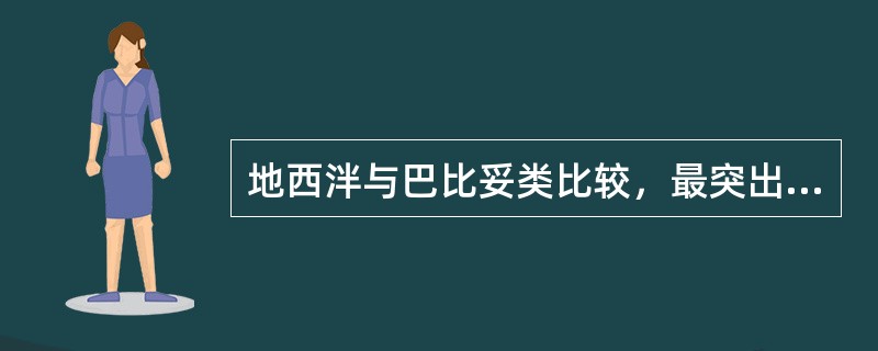地西泮与巴比妥类比较，最突出的不同点是有明显的（　　）。