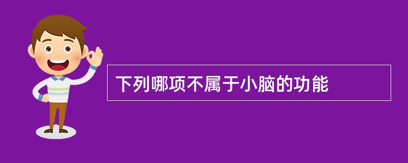 下列哪项不属于小脑的功能