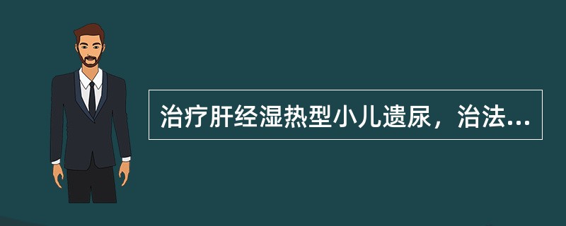 治疗肝经湿热型小儿遗尿，治法宜选用